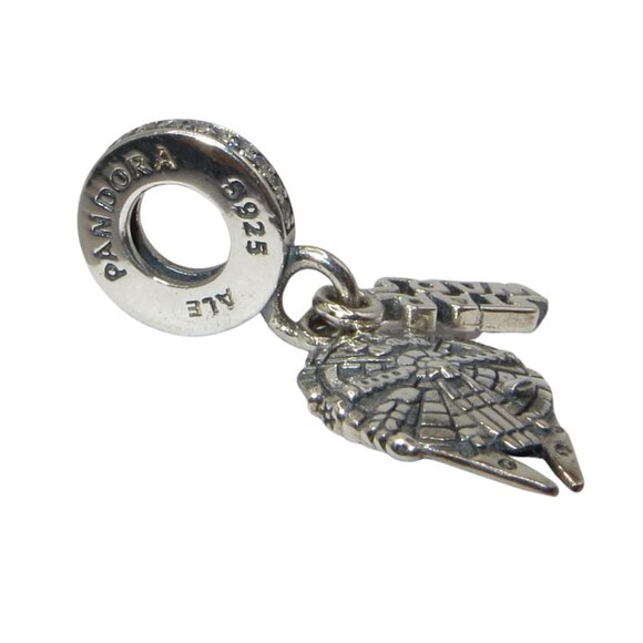 Pandora Disney LFL Star Wars Millennium Falcon CZ & SS .925 Charm 798579C01 - Picture 5 of 7
